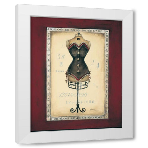 Taille de Robe II White Modern Wood Framed Art Print by Poloson, Kimberly
