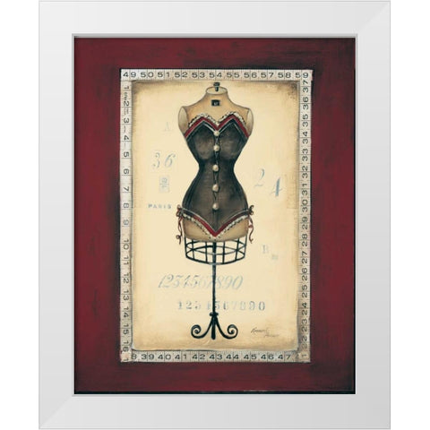 Taille de Robe II White Modern Wood Framed Art Print by Poloson, Kimberly