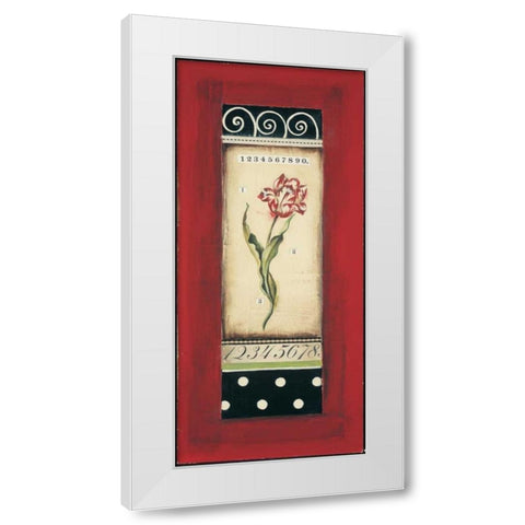 Belgian Tulip I White Modern Wood Framed Art Print by Poloson, Kimberly