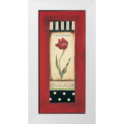 Belgian Tulip II White Modern Wood Framed Art Print by Poloson, Kimberly