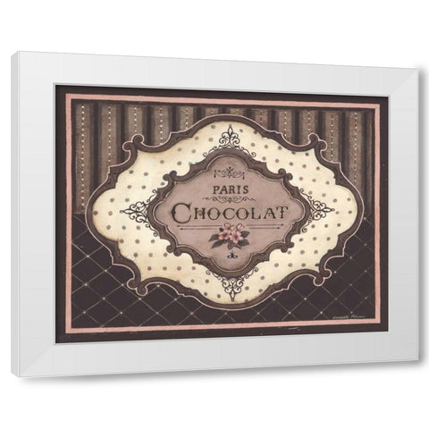 Chocolat White Modern Wood Framed Art Print by Poloson, Kimberly