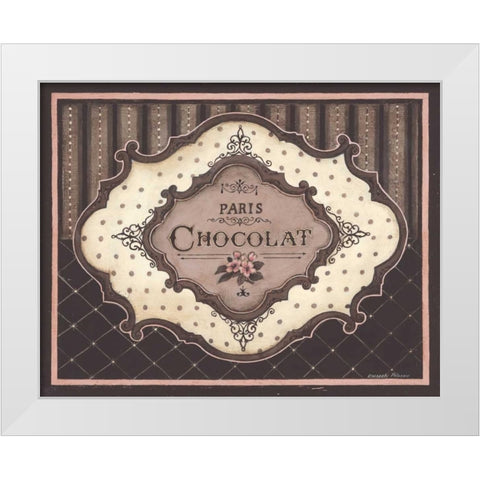 Chocolat White Modern Wood Framed Art Print by Poloson, Kimberly