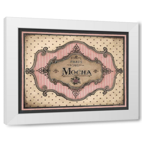 Mocha White Modern Wood Framed Art Print by Poloson, Kimberly