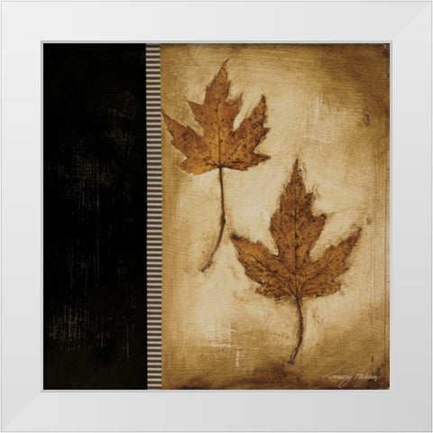 Maple Leaves II White Modern Wood Framed Art Print by Poloson, Kimberly