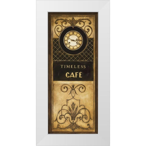 Timeless Cafe White Modern Wood Framed Art Print by Poloson, Kimberly