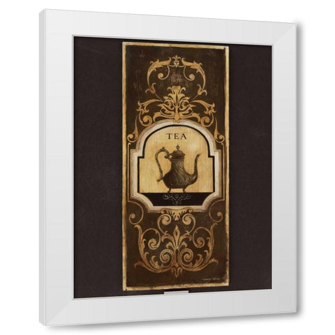 Tea Time I White Modern Wood Framed Art Print by Poloson, Kimberly