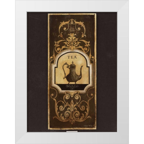Tea Time I White Modern Wood Framed Art Print by Poloson, Kimberly