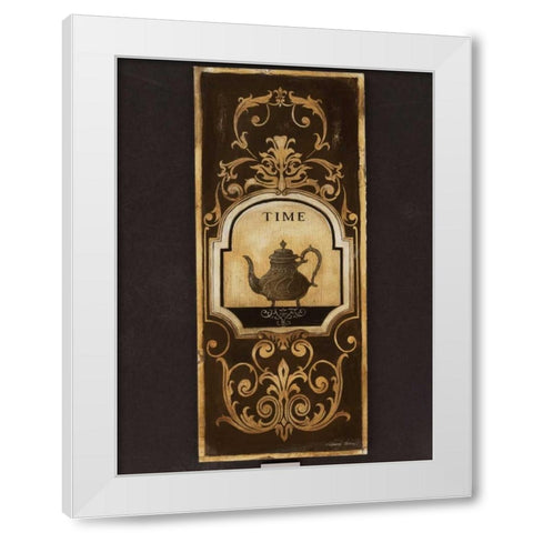 Tea Time II White Modern Wood Framed Art Print by Poloson, Kimberly