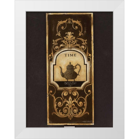 Tea Time II White Modern Wood Framed Art Print by Poloson, Kimberly