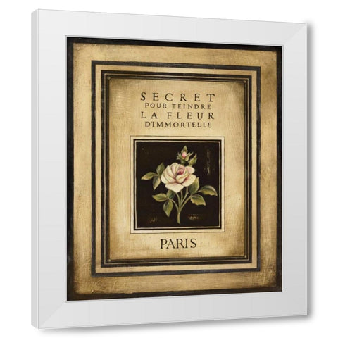 Les Fleurs de Paris I White Modern Wood Framed Art Print by Poloson, Kimberly