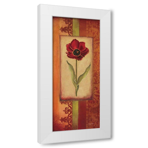 Mediterranean Tulip II White Modern Wood Framed Art Print by Poloson, Kimberly