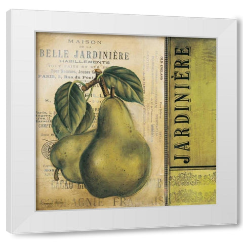 Pears White Modern Wood Framed Art Print by Poloson, Kimberly