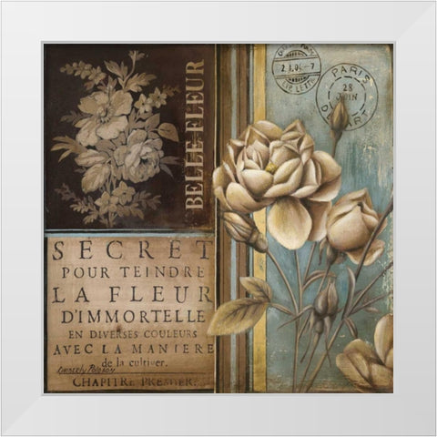 Belle Fleur I White Modern Wood Framed Art Print by Poloson, Kimberly