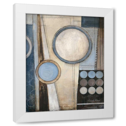 Blue Notes I White Modern Wood Framed Art Print by Poloson, Kimberly