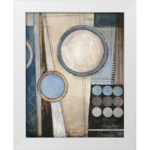 Blue Notes I White Modern Wood Framed Art Print by Poloson, Kimberly