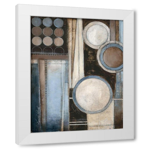 Blue Notes II White Modern Wood Framed Art Print by Poloson, Kimberly