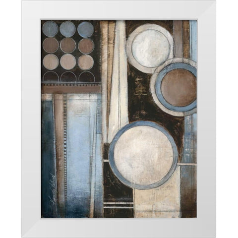 Blue Notes II White Modern Wood Framed Art Print by Poloson, Kimberly