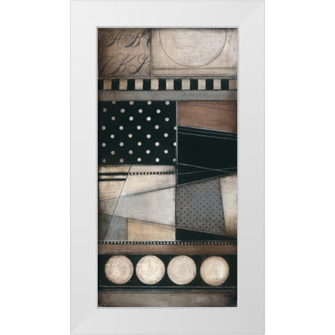 Fancy Letters I White Modern Wood Framed Art Print by Poloson, Kimberly