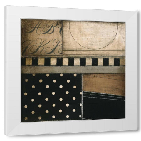Fancy Square I White Modern Wood Framed Art Print by Poloson, Kimberly