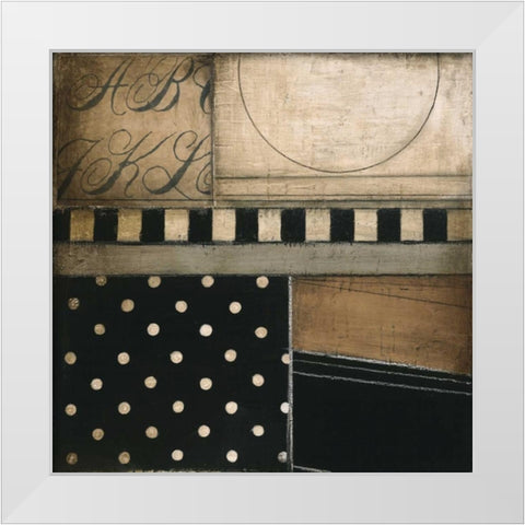 Fancy Square I White Modern Wood Framed Art Print by Poloson, Kimberly