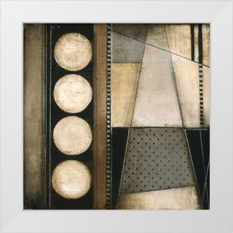 Fancy Square II White Modern Wood Framed Art Print by Poloson, Kimberly