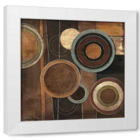 Abstract Circles II White Modern Wood Framed Art Print by Poloson, Kimberly