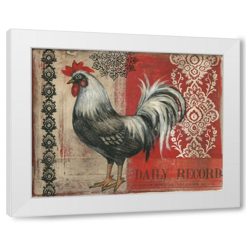 Daily Record II White Modern Wood Framed Art Print by Poloson, Kimberly