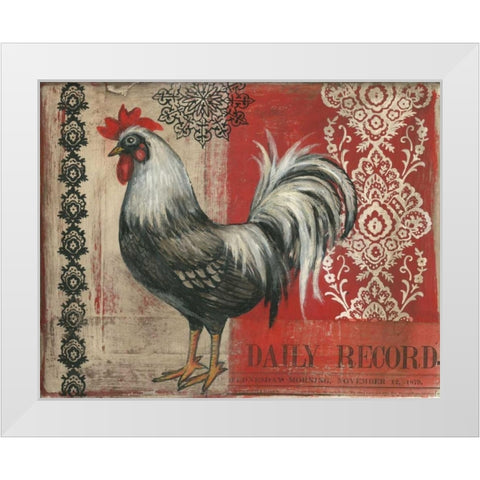 Daily Record II White Modern Wood Framed Art Print by Poloson, Kimberly