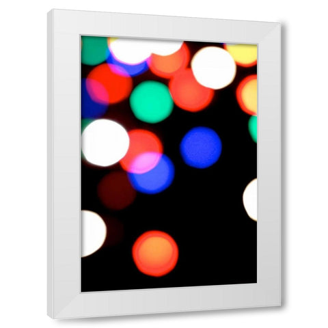 Bokeh Colors I White Modern Wood Framed Art Print by Burkhart, Monika