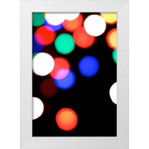 Bokeh Colors I White Modern Wood Framed Art Print by Burkhart, Monika