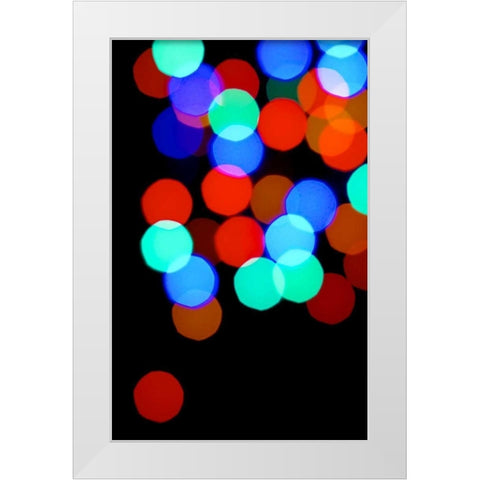 Bokeh Colors II White Modern Wood Framed Art Print by Burkhart, Monika