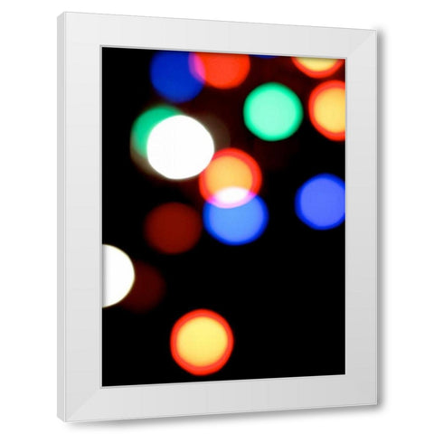 Bokeh Colors IV White Modern Wood Framed Art Print by Burkhart, Monika
