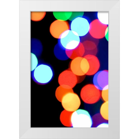 Bokeh Colors VI White Modern Wood Framed Art Print by Burkhart, Monika