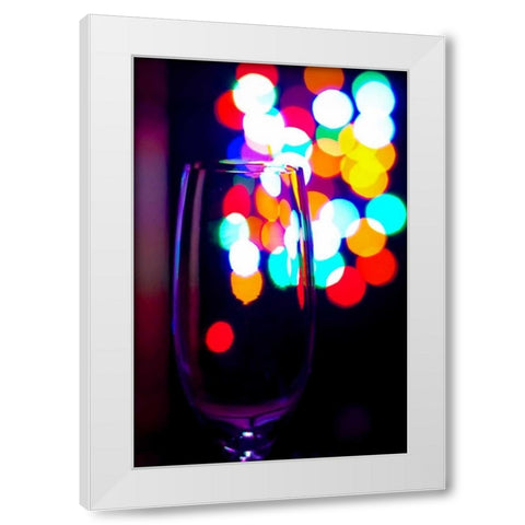Wine Glass Bokeh White Modern Wood Framed Art Print by Burkhart, Monika
