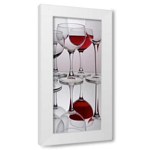 Glass Reflections II White Modern Wood Framed Art Print by Burkhart, Monika