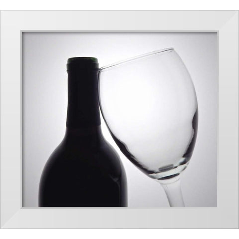 Wine Curves I White Modern Wood Framed Art Print by Burkhart, Monika
