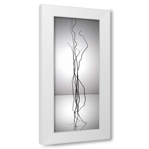 Natures Reflections I White Modern Wood Framed Art Print by Burkhart, Monika