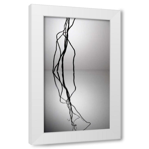 Natures Reflections VI White Modern Wood Framed Art Print by Burkhart, Monika