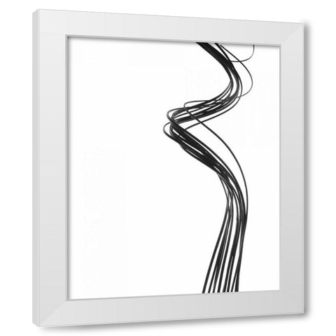 Swirls I White Modern Wood Framed Art Print by Burkhart, Monika