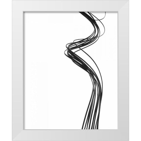 Swirls I White Modern Wood Framed Art Print by Burkhart, Monika