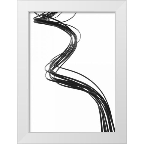 Swirls II White Modern Wood Framed Art Print by Burkhart, Monika