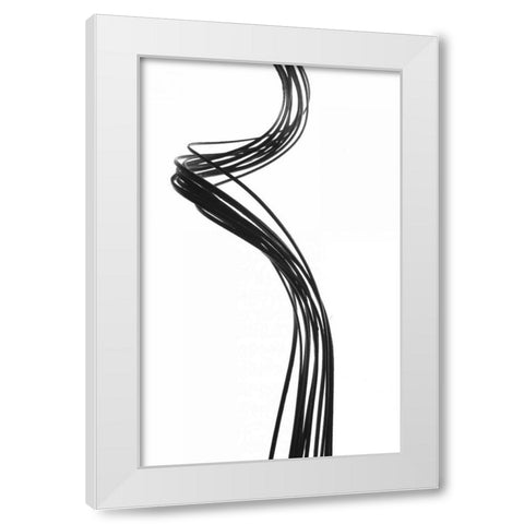 Swirls IV White Modern Wood Framed Art Print by Burkhart, Monika