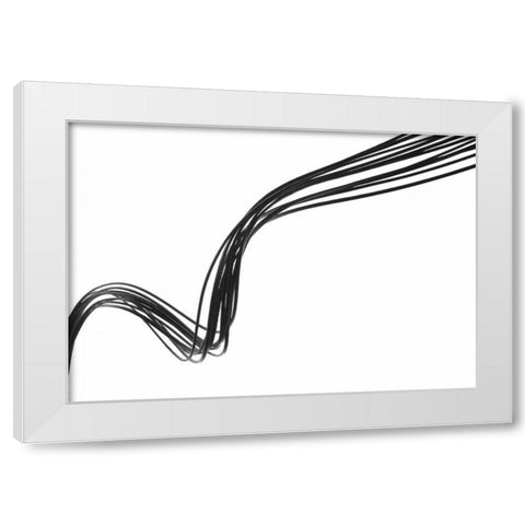 Swirls V White Modern Wood Framed Art Print by Burkhart, Monika