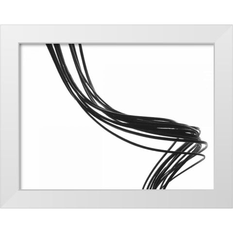 Swirls VI White Modern Wood Framed Art Print by Burkhart, Monika