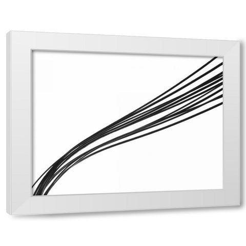 Swoop I White Modern Wood Framed Art Print by Burkhart, Monika