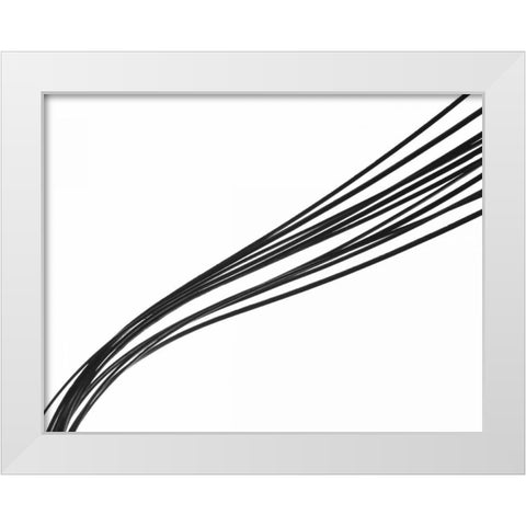 Swoop I White Modern Wood Framed Art Print by Burkhart, Monika