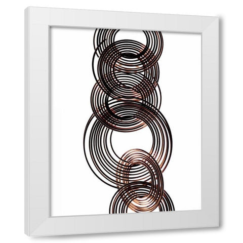 Intertwined I White Modern Wood Framed Art Print by Burkhart, Monika