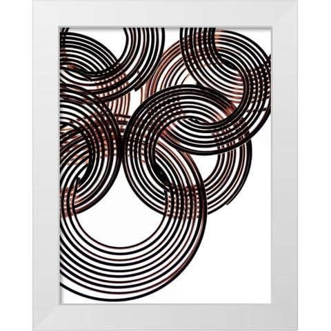 Intertwined II White Modern Wood Framed Art Print by Burkhart, Monika