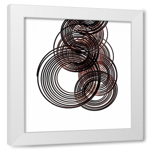Intertwined IV White Modern Wood Framed Art Print by Burkhart, Monika