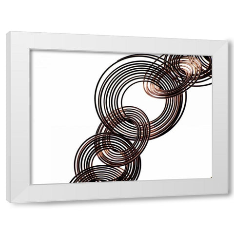 Intertwined VI White Modern Wood Framed Art Print by Burkhart, Monika